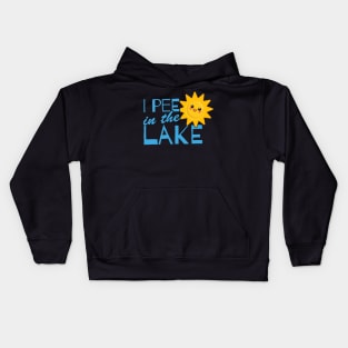 I Pee in the Lake Funny Summer Beach Design Kids Hoodie